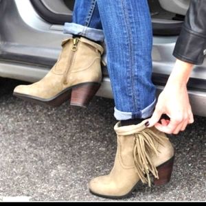Revolve Sam Edelman Louie Tan Fringe Booties